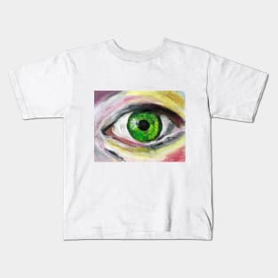 Green Eye Painting Kids T-Shirt